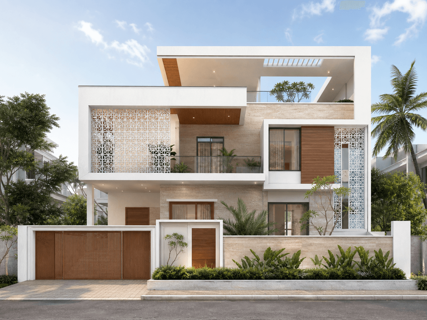 Contemporary 3D Elevation – Exterior Elevations